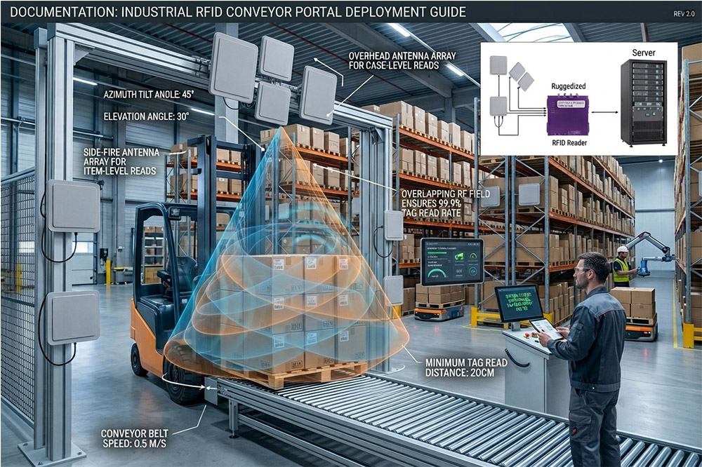 RFID antenna installation position affects reading performance