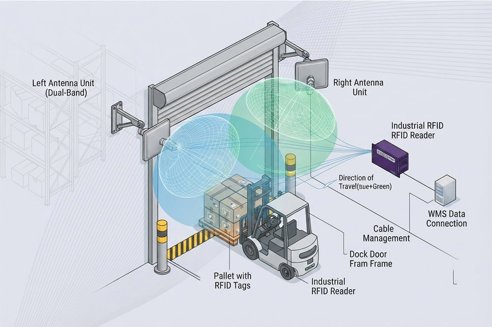Correct RFID antenna placement for long range RFID scanner installation