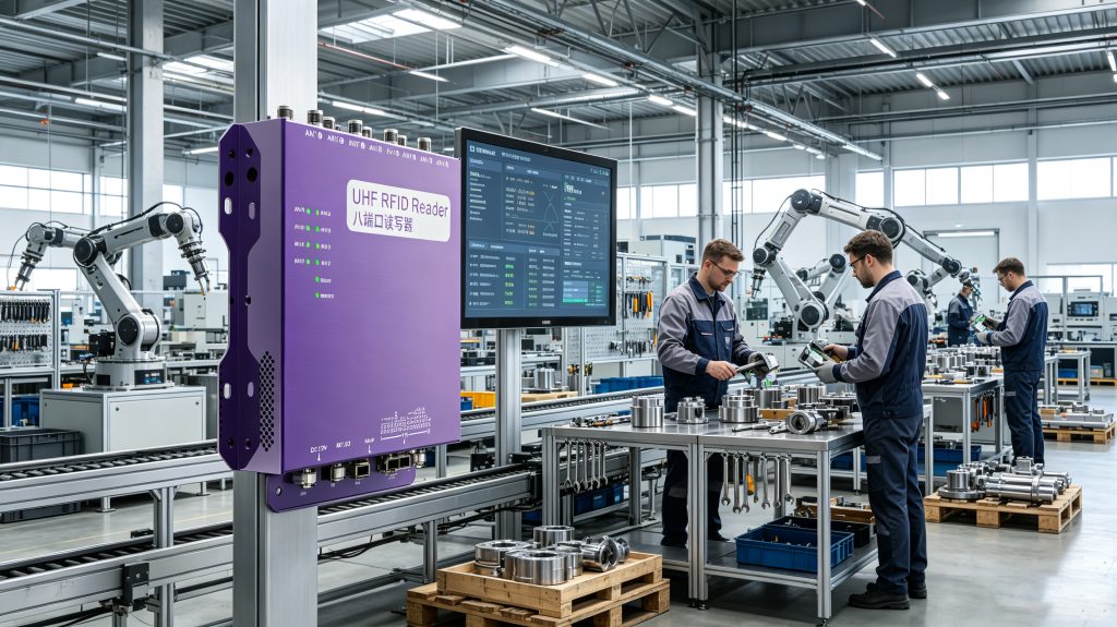 Can RFID Track Location? Understanding RFID Location Tracking Technology and Asset Visibility 1 can rfid track location with Cykeo UHF RFID reader for smart manufacturing asset tracking