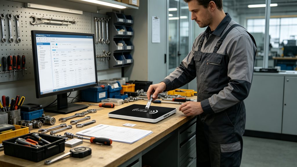 How Do RFID Readers Work? Understanding RFID Reader Technology and Smart Identification 3 how do rfid readers work using Cykeo RFID desktop platform for industrial tool tracking