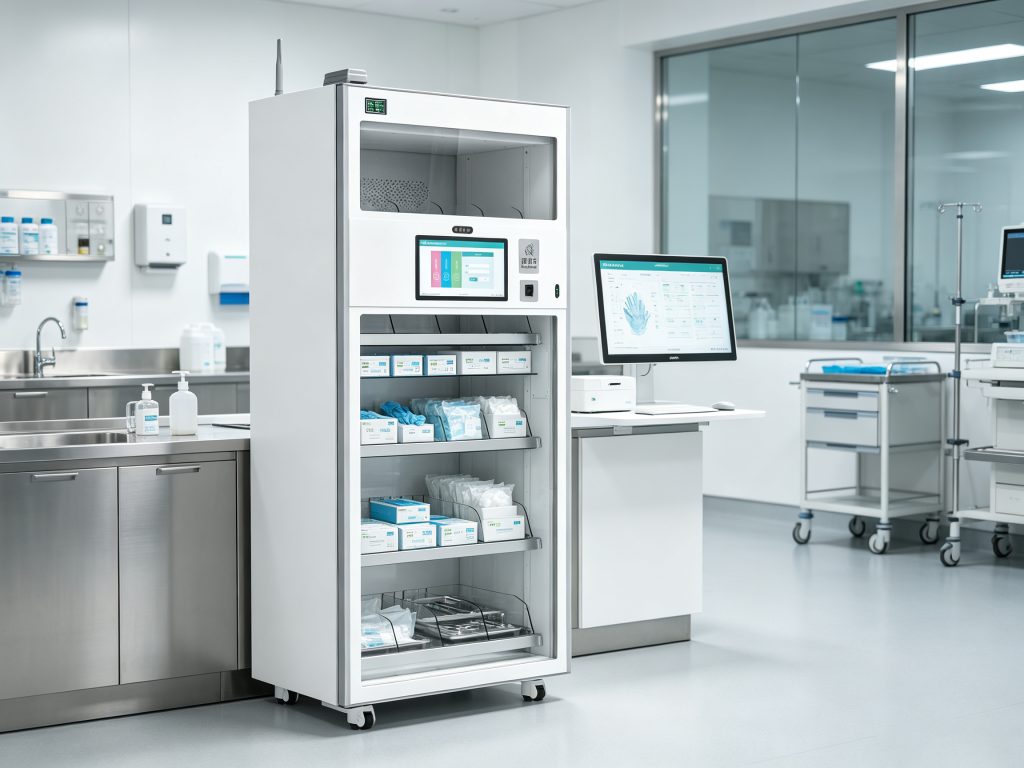 RFID in Hospital: How Smart RFID Cabinets Improve Medical Supply Management and Traceability 2 Cykeo RFID cabinet performing real-time medical inventory monitoring