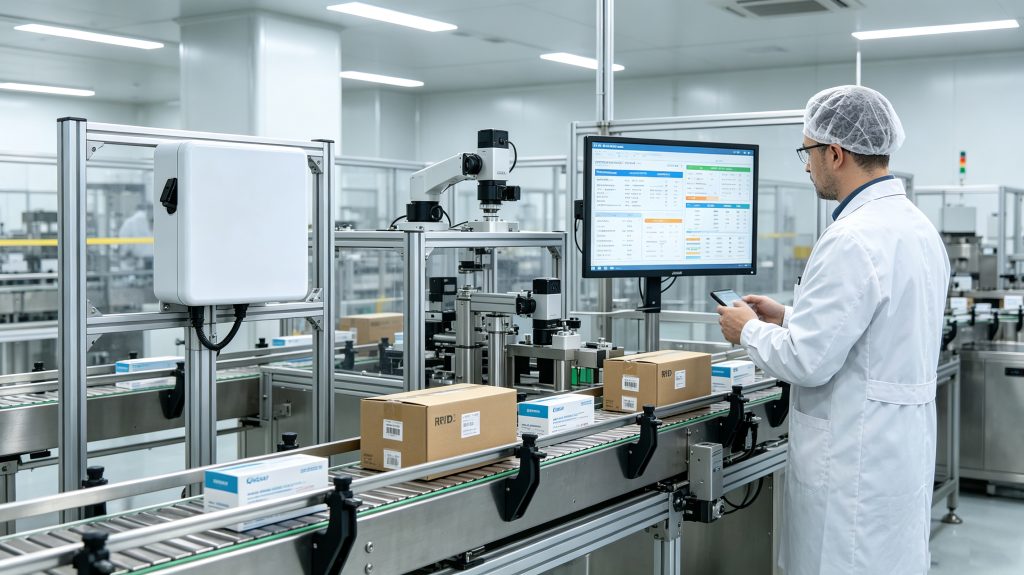 RFID in Pharmaceutical Industry: How RFID Technology Improves Drug Traceability and Inventory Management 2 Cykeo RFID pharmaceutical traceability solution