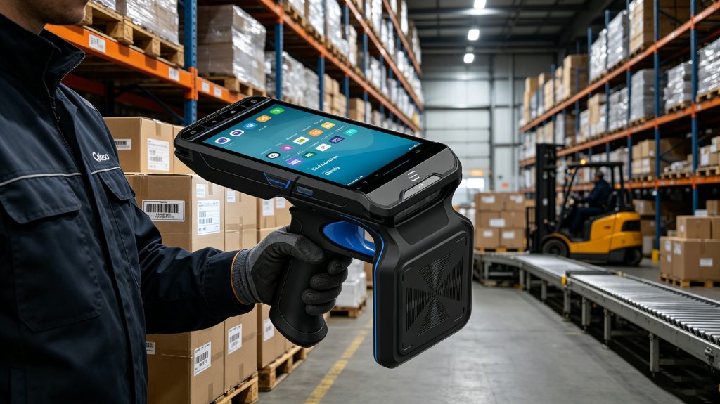 Cykeo RFID handheld reader writer scanning warehouse assets