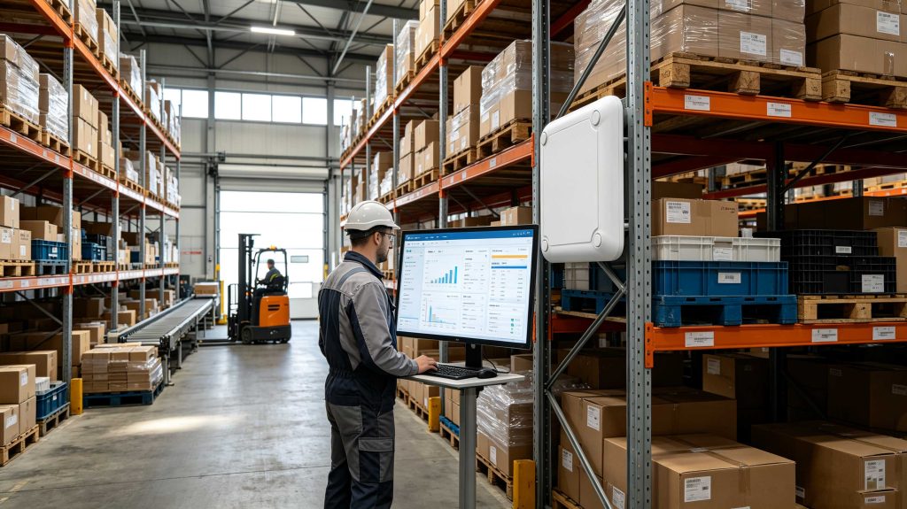 What Is RFID in Inventory Management: A Complete Guide to Smart Inventory Tracking 1 Cykeo RFID inventory tracking system monitoring products in a European warehouse