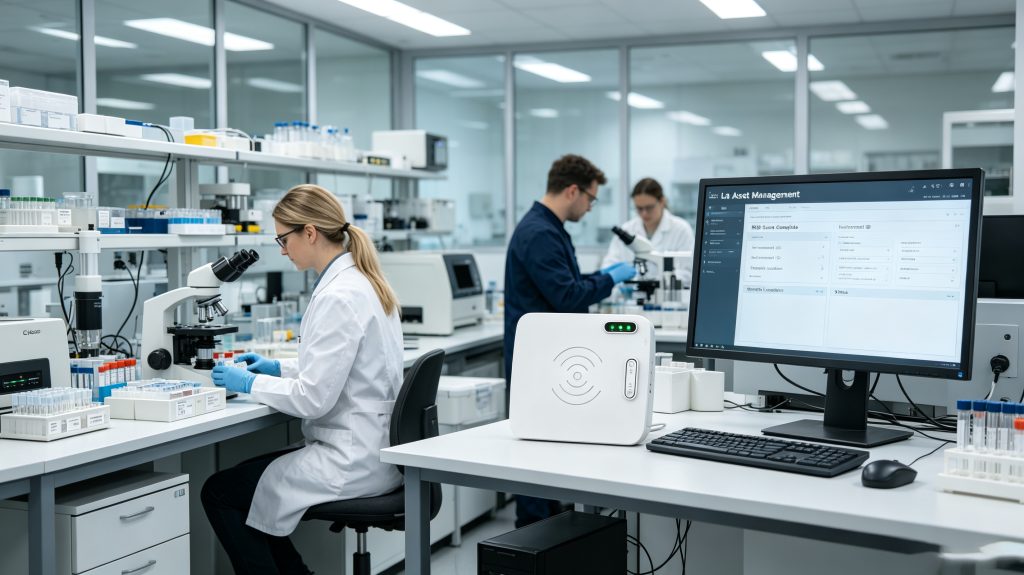 RFID Laboratory: How RFID Technology Improves Sample Tracking, Equipment Management, and Lab Efficiency 2 Cykeo RFID system managing laboratory equipment assets