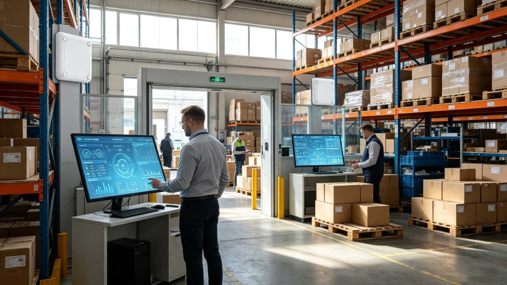 RFID inventory management software displaying real-time stock data integration with warehouse operations