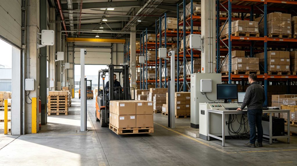 how accurate is rfid tracking 2 Fixed UHF RFID readers identifying pallets as they pass through a warehouse loading zone