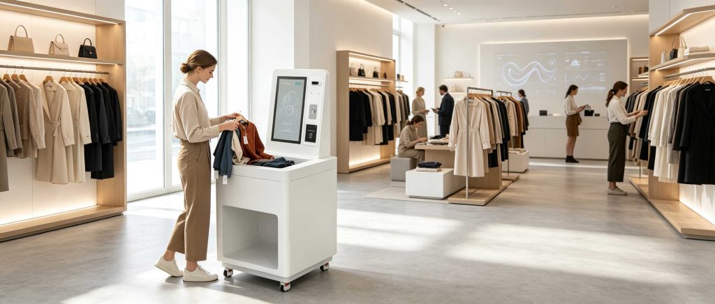 How to Choose RFID Solution for Retail Operations: Smart Store RFID Checkout and Automation Guide 2 Smart retail RFID checkout terminal with automatic product identification in European store