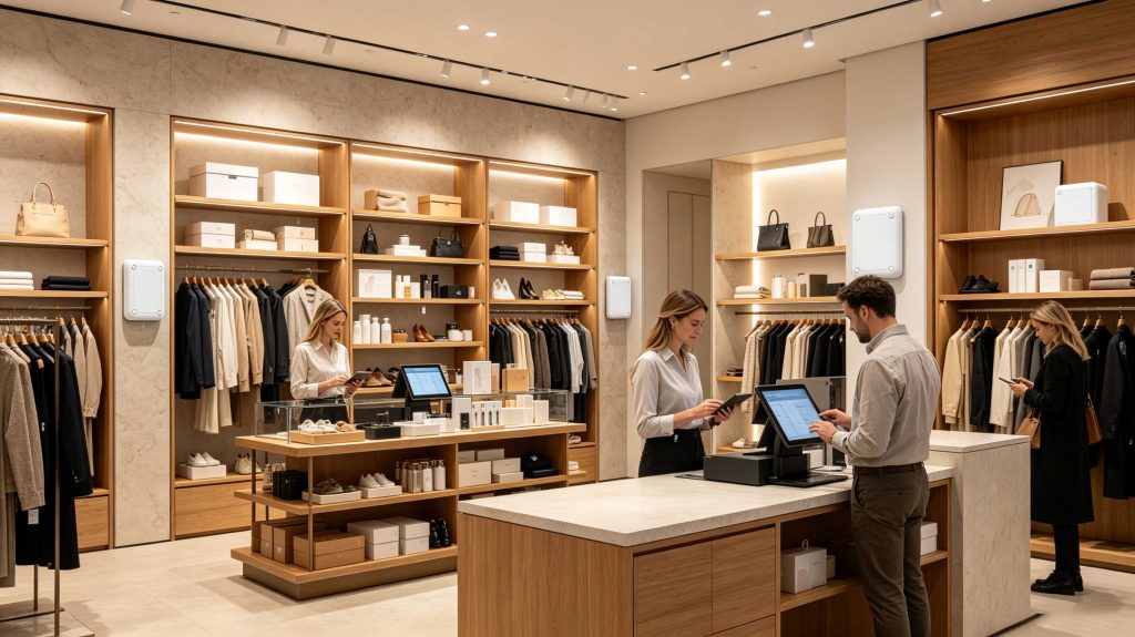 Retail store using RFID tags and readers for automated inventory management
