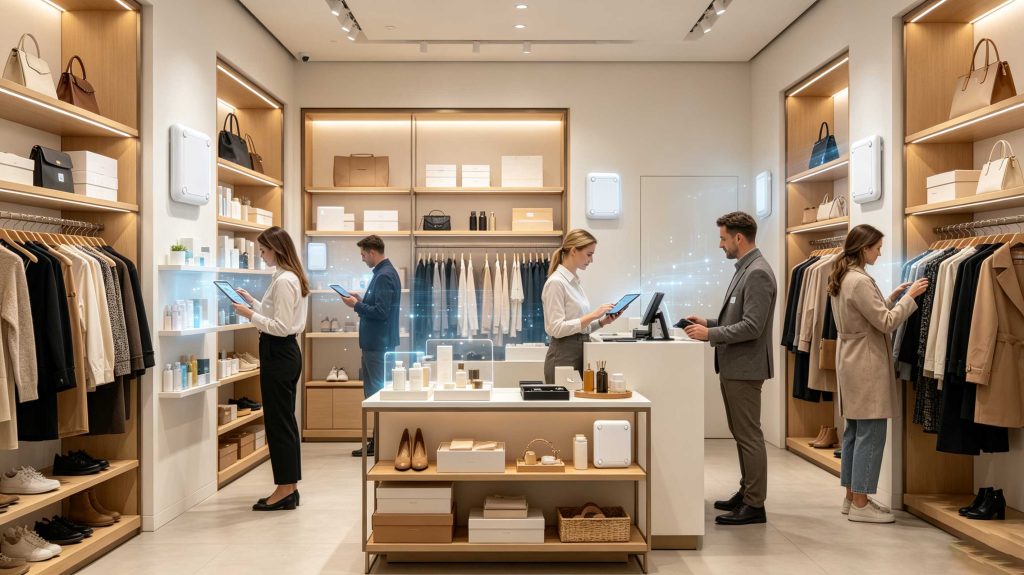Smart retail store using RFID tags and readers for automated product identification