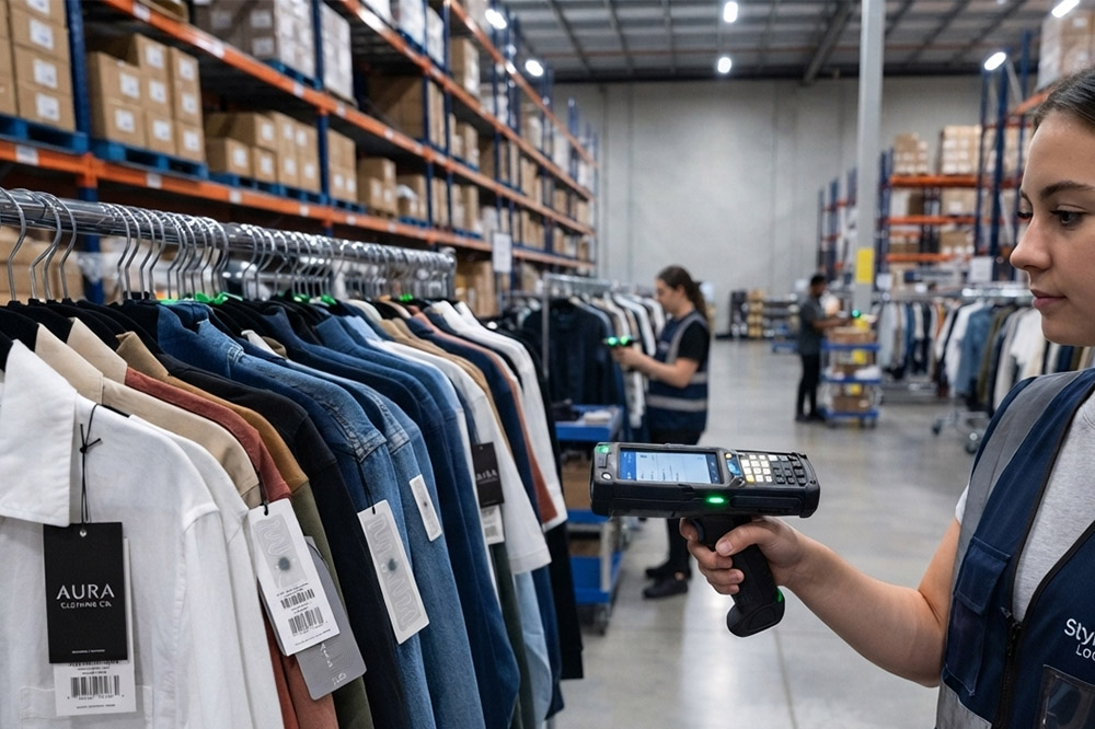 RFID clothing tags used for apparel inventory management