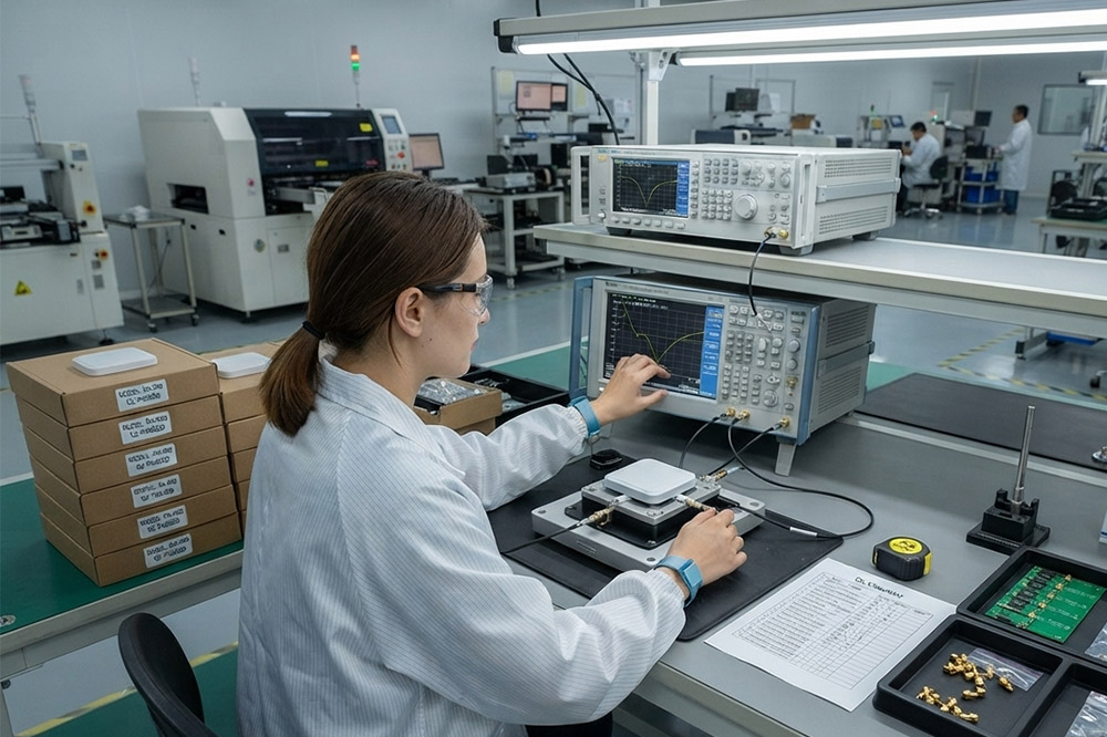 How to Choose RFID Antenna Manufacturer for Bulk Orders and OEM Projects 3 RFID antenna quality testing before bulk shipment