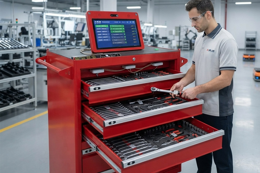 RFID Antenna Installation Guide: How Placement Affects Reading Performance and System Accuracy 3 RFID antenna layout inside smart tool cabinet for accurate asset tracking
