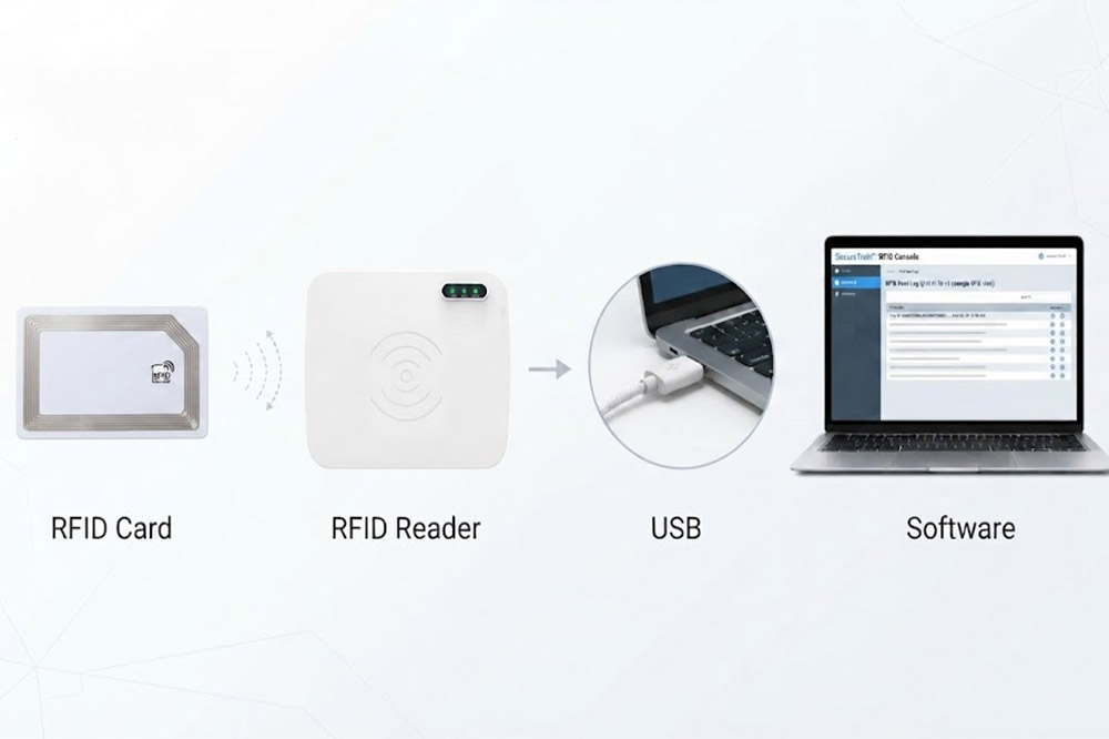 USB RFID Card Reader: What Should You Look For Before Buying? 1 How USB RFID card reader communicates with an RFID card and computer