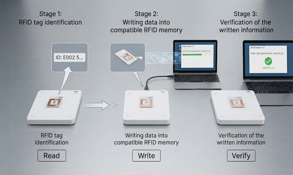 RFID Reader Writer USB: What Should You Check Before Buying? 1 RFID reader writer USB reading and writing data to an RFID tag