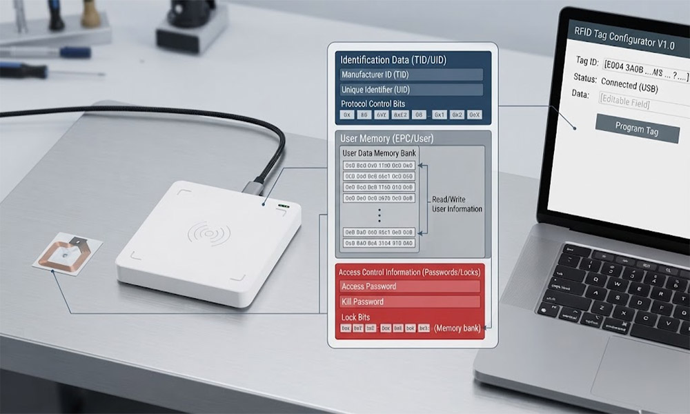RFID Reader Writer USB: What Should You Check Before Buying? 3 USB RFID reader writer connected to RFID programming software