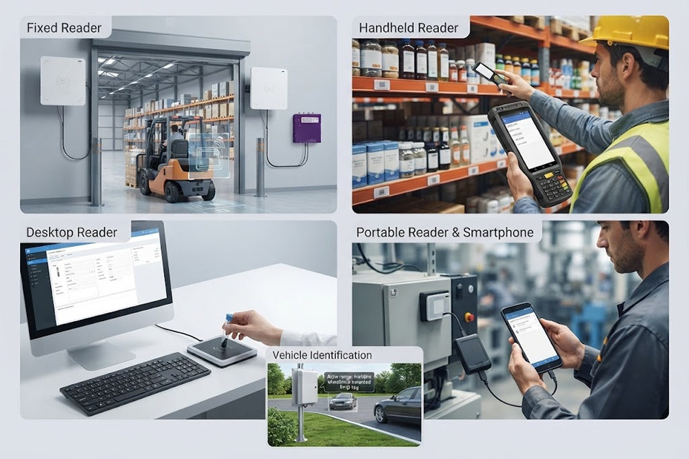 Fixed handheld USB portable and long range RFID readers