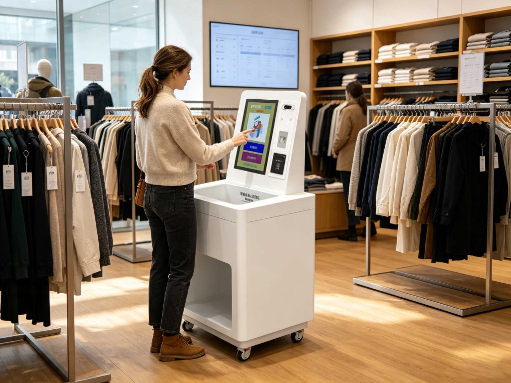 How Does RFID Work in Clothing: RFID Technology for Smart Fashion Management 2 Smart clothing store using RFID technology for apparel inventory management