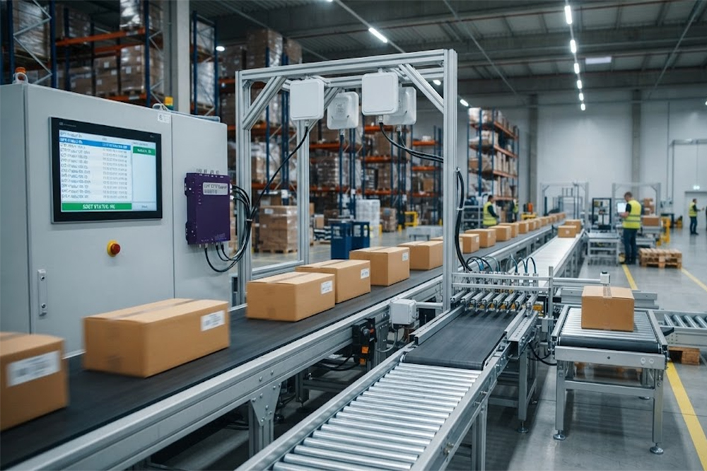 Automated RFID product identification and sorting on a conveyor
