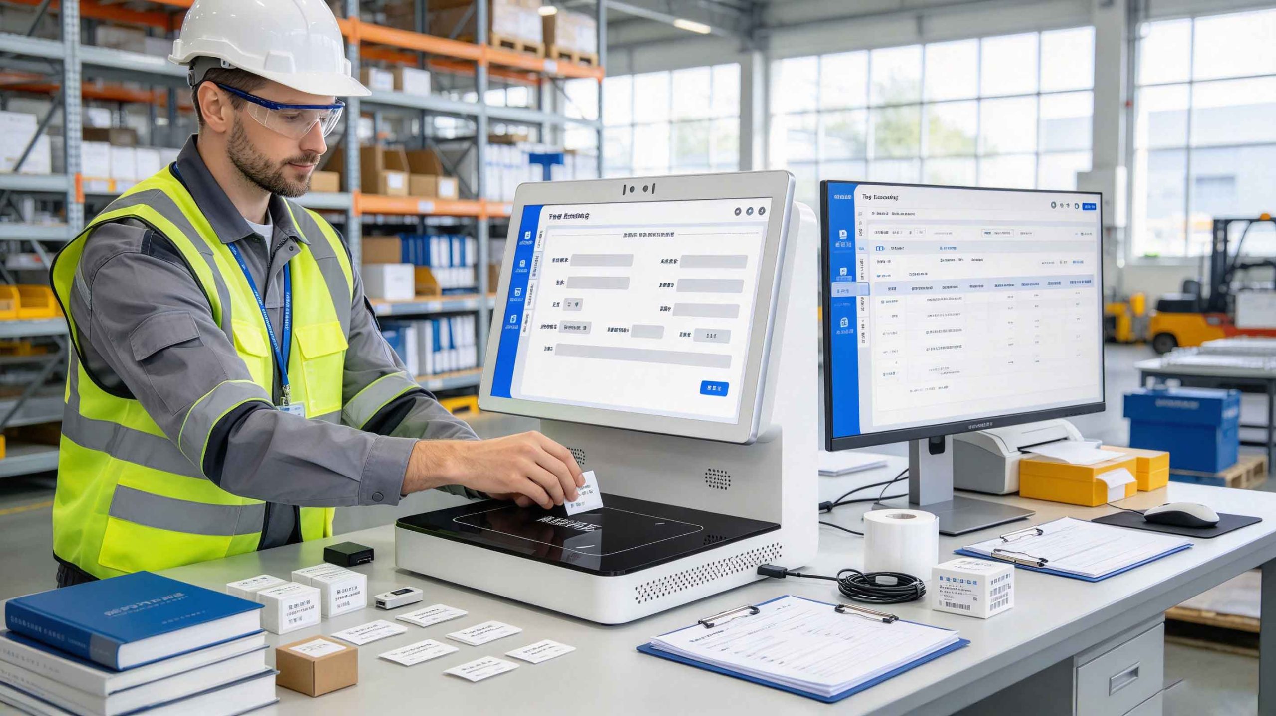 What Is an RFID Writer? 2 Desktop RFID writer used by a European operator to program RFID tags