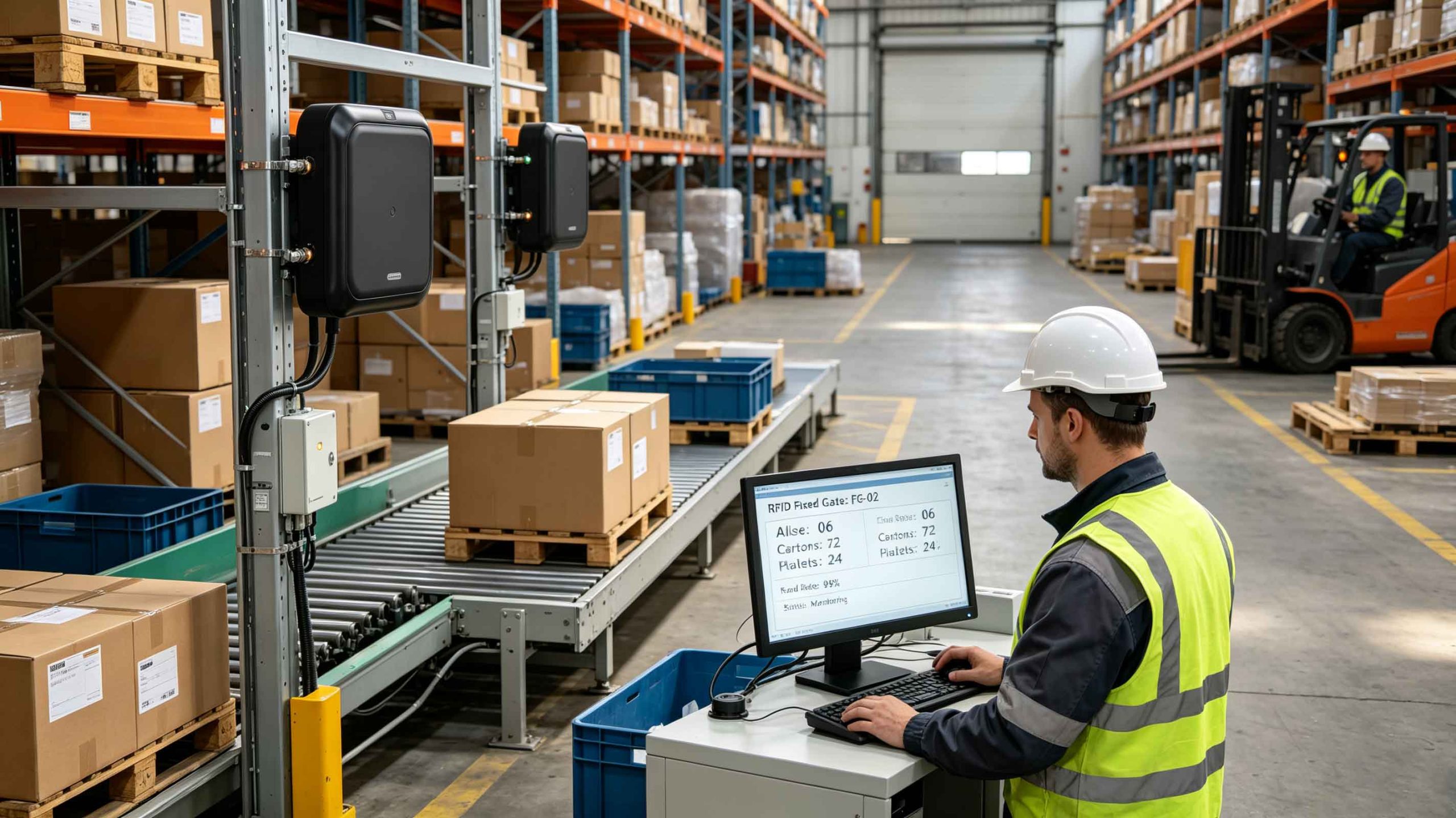what are rfid devices? UHF RFID Readers, Tags, Antennas and Systems 1 Fixed UHF RFID reader and antenna identifying tagged cartons in a European warehouse