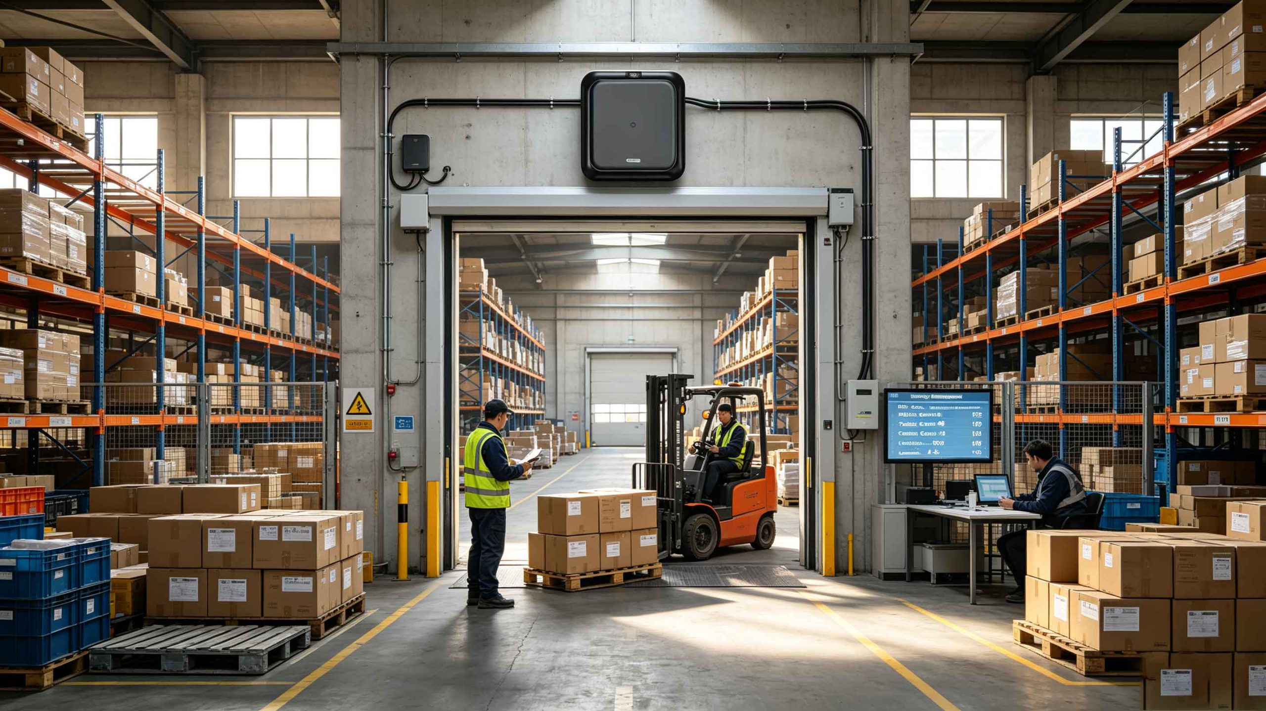 what are passive rfid tags: UHF RFID Tags, Working Principles, and Industrial Applications 1 Passive UHF RFID tags attached to warehouse cartons and pallets near a fixed RFID reader