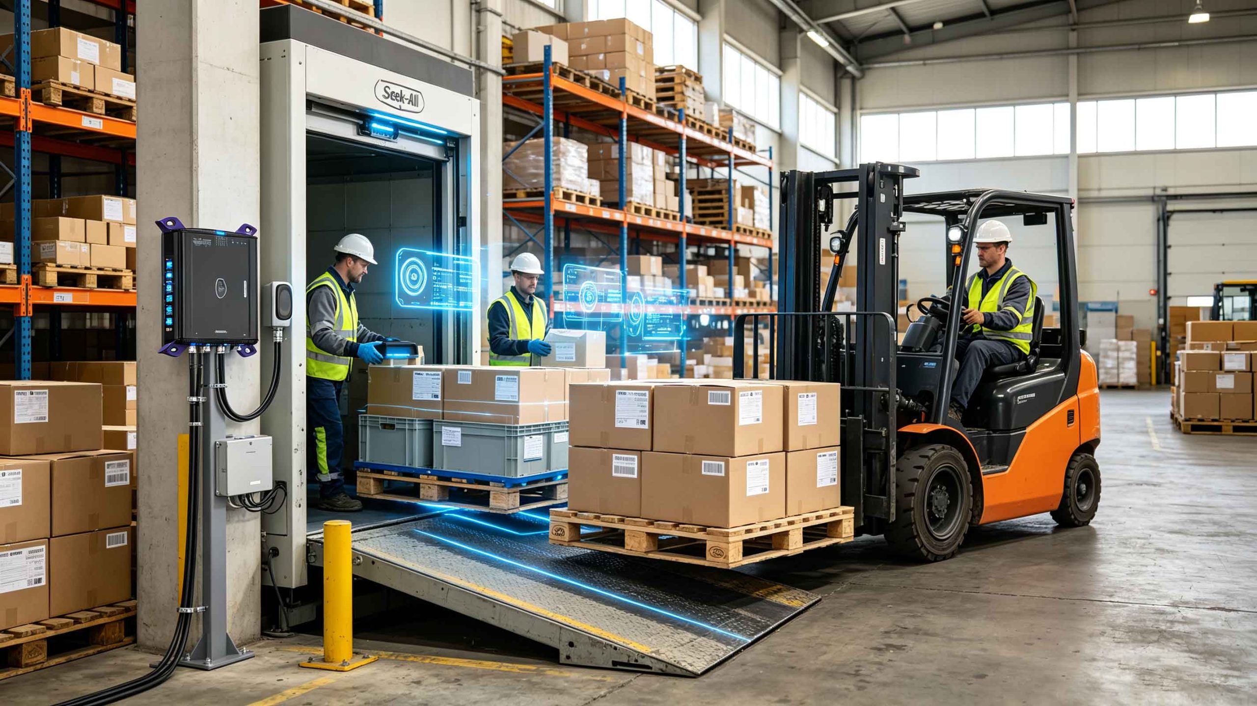 what can you do with rfid 1 UHF RFID readers detecting tagged pallets in a European logistics warehouse