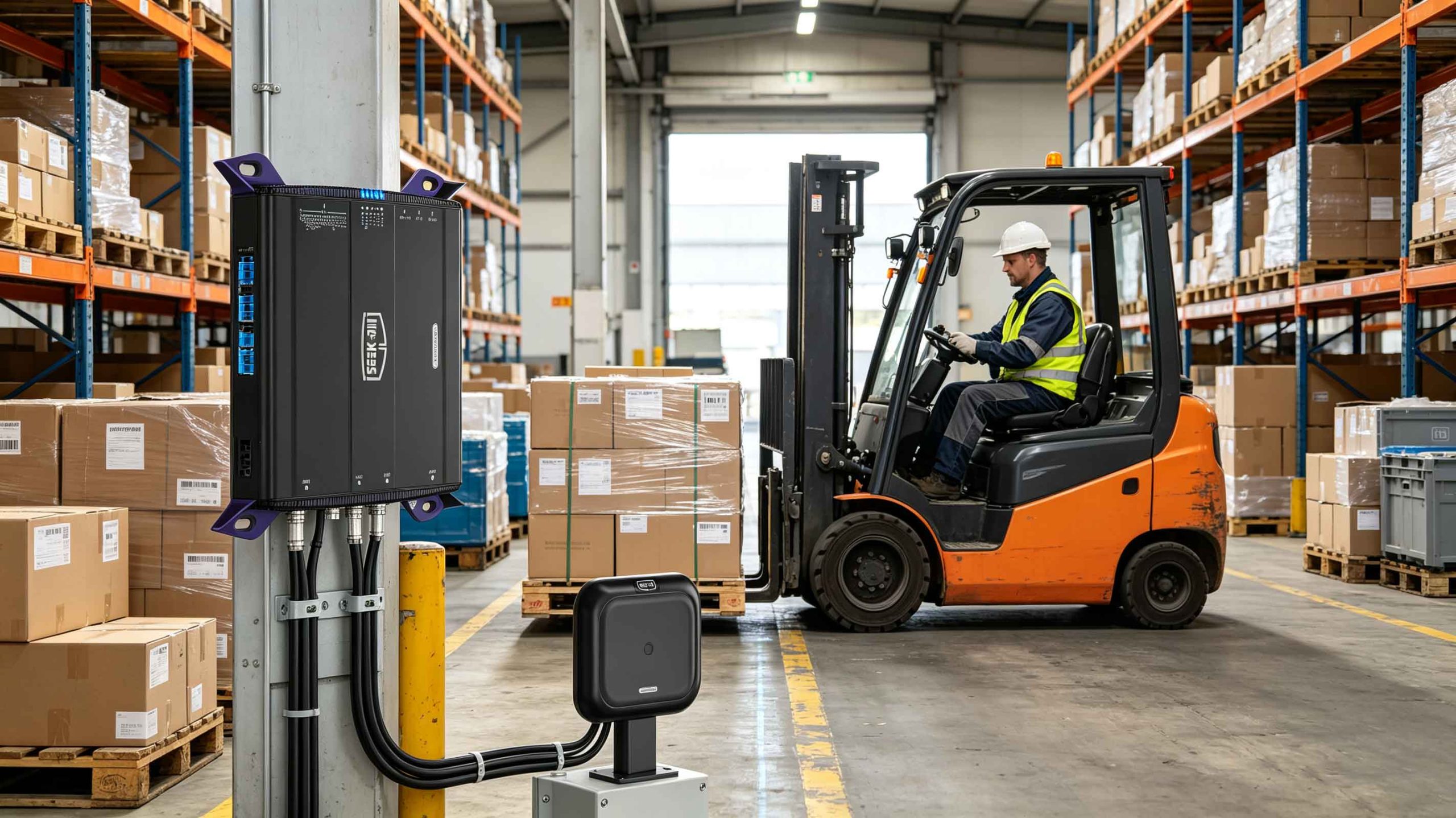 what can rfid do 1 Fixed UHF RFID reader tracking tagged pallets in a European logistics warehouse