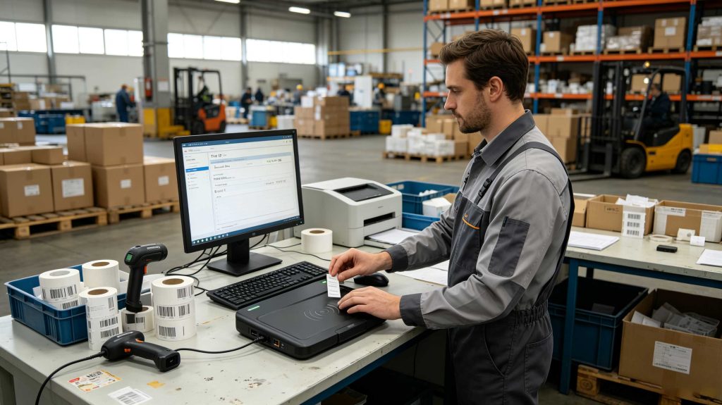 how to write rfid tag: A Practical Guide to Writing UHF RFID Tags 1 European engineer programming UHF RFID tags with a professional RFID reader writer