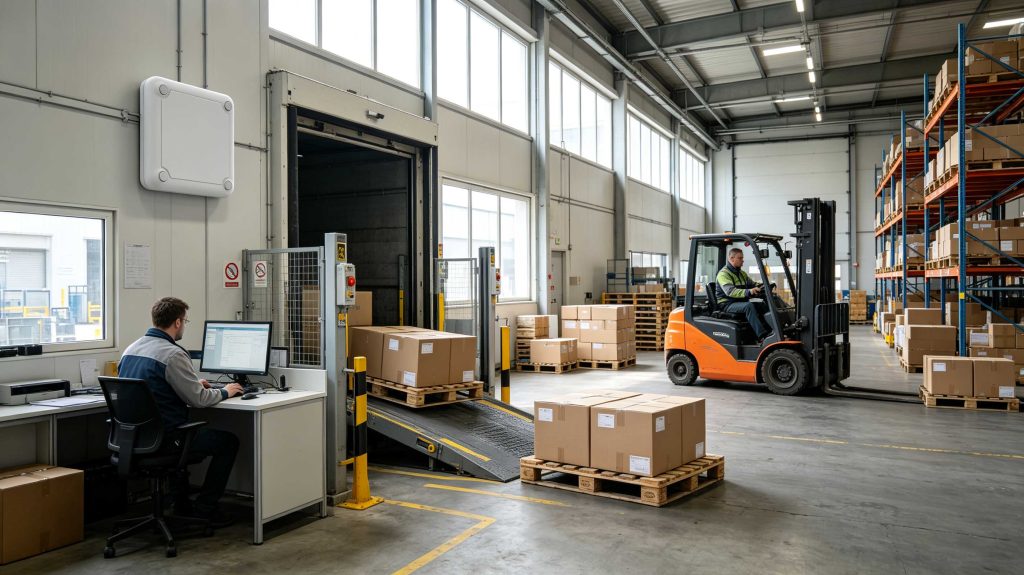 How Is RFID Used in Supply Chain Management? 1 RFID supply chain tracking system identifying tagged pallets at a European distribution center