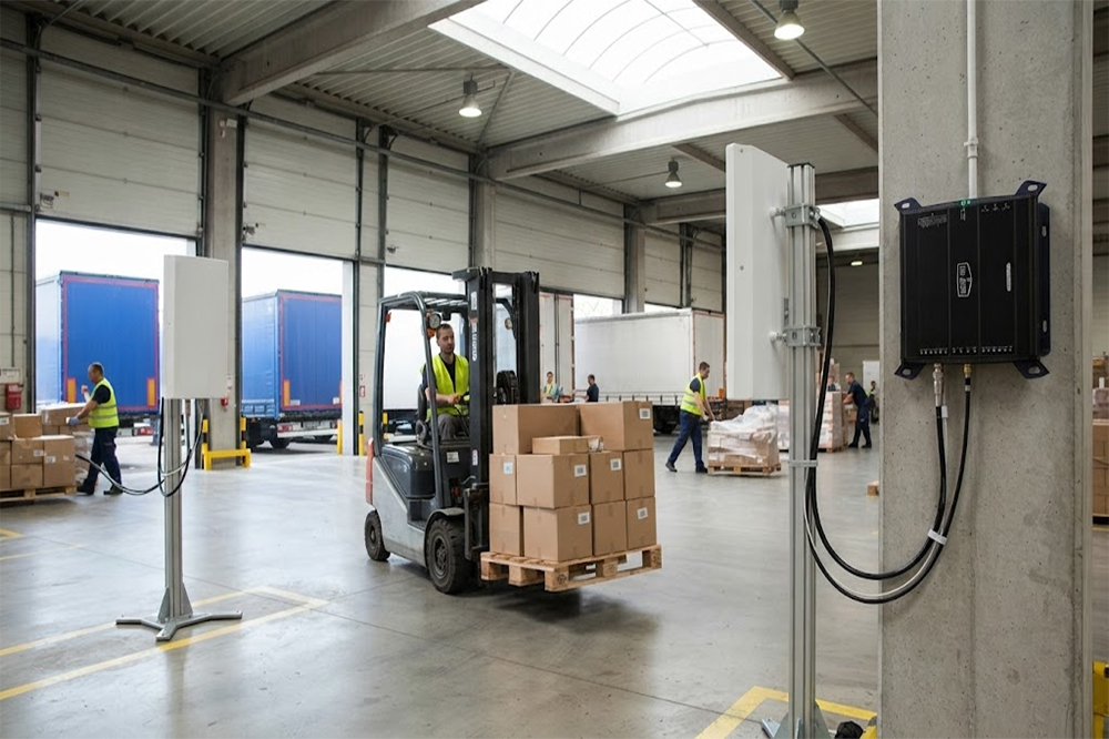 Long Range RFID Scanner for Logistics: How RFID Improves Shipment Tracking 1 RFID shipment tracking at a warehouse loading dock