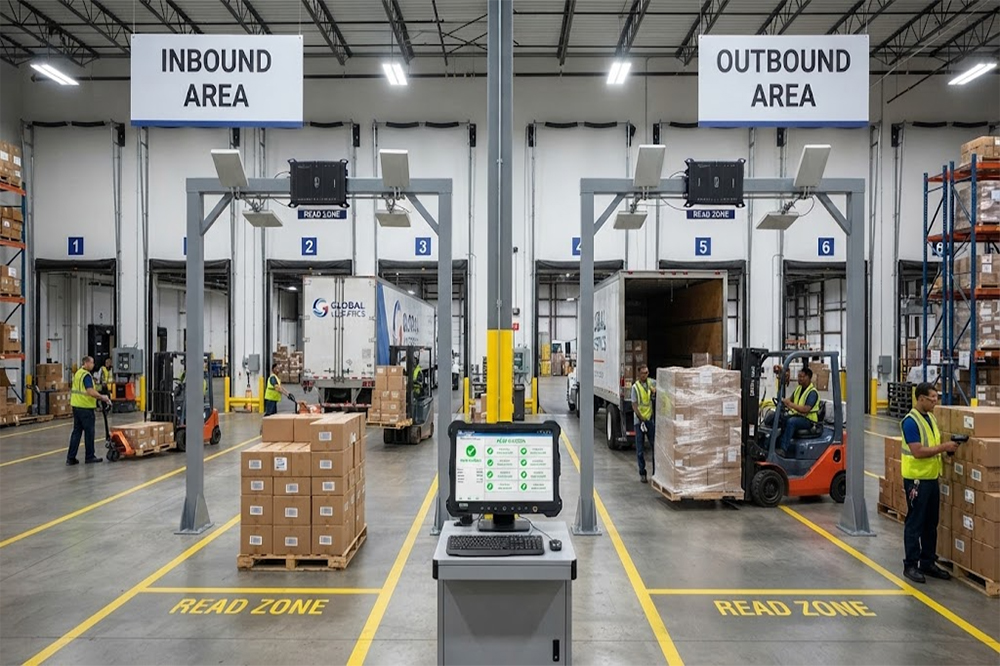 Long Range RFID Scanner for Logistics: How RFID Improves Shipment Tracking 3 RFID tracking system for inbound and outbound logistics shipments