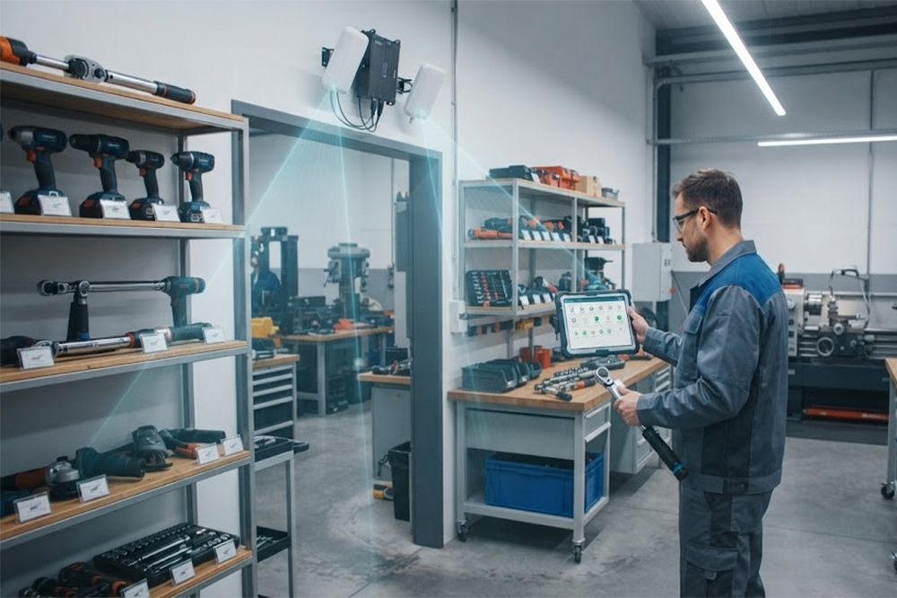 RFID tool tracking system for industrial equipment management