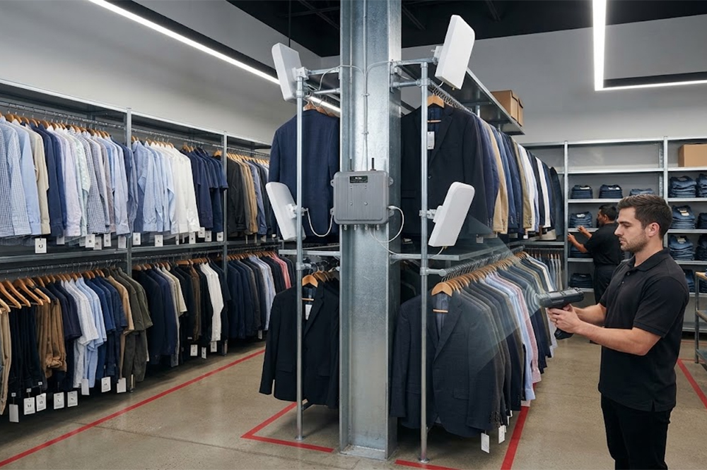 RFID for clothing inventory tracking in a retail stockroom