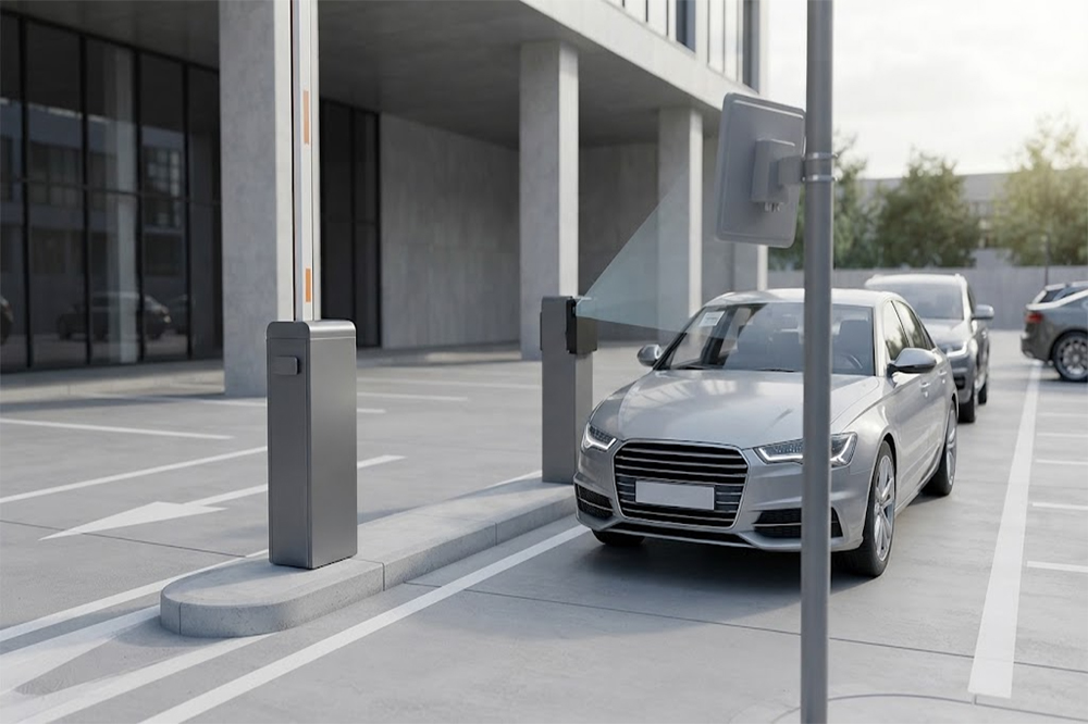 Long Range RFID Scanner for Parking: How RFID Automates Vehicle Identification 3 RFID parking gate with automated vehicle access control