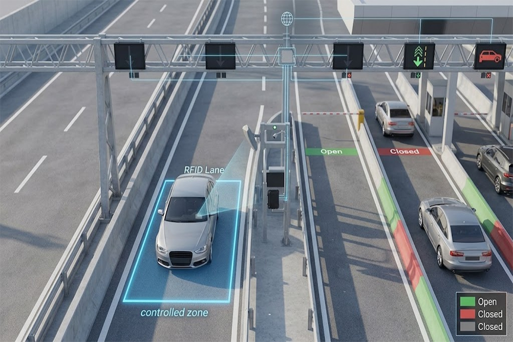 Long Range RFID Scanner for Toll Roads: How RFID Automates Vehicle Identification 1 Controlled RFID reading zone for toll road vehicle identification