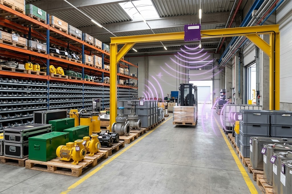 RFID tracking spare parts and containers in oil and gas warehouses