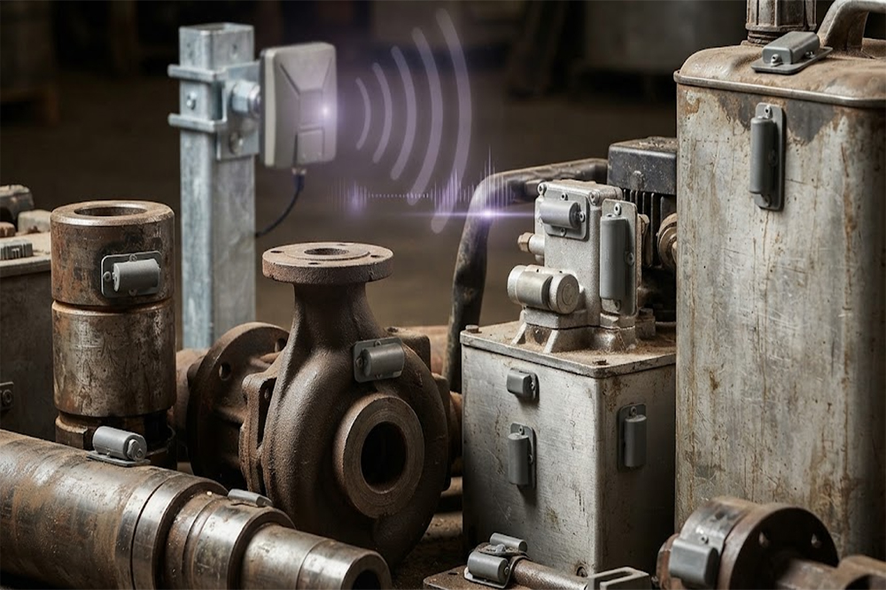 On-metal RFID tags attached to oilfield equipment