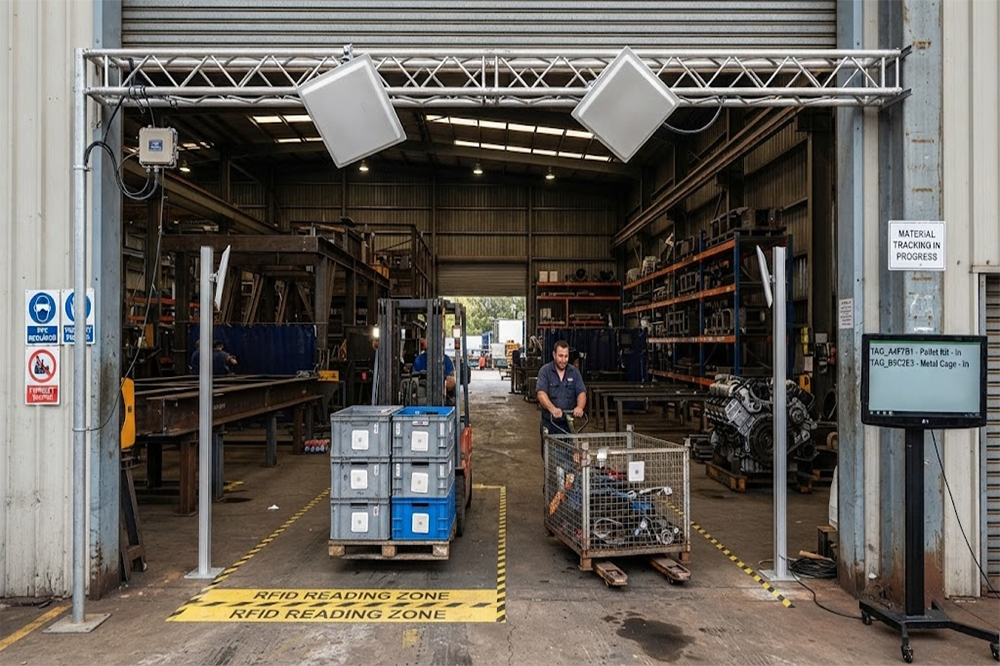 Controlled RFID Reading Zone in a Shipyard