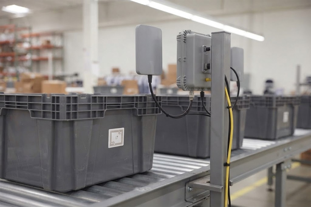 Long Range RFID Scanner for E-commerce Fulfillment Centers 1 RFID Tote Tracking in Fulfillment Operations
