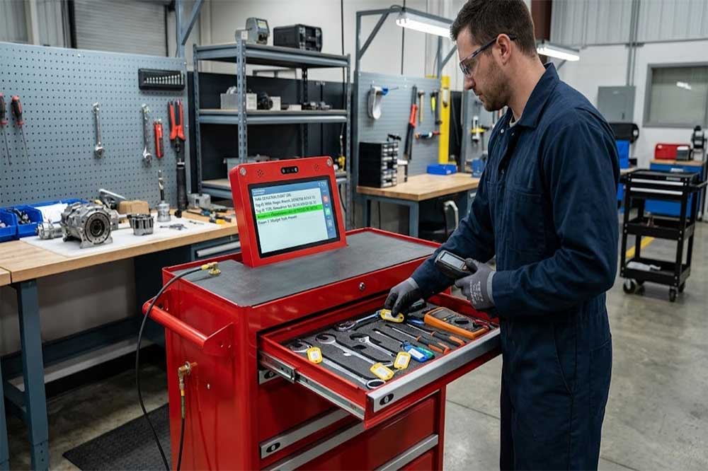 RFID Tool Cabinet Maintenance and Troubleshooting Guide 2 Testing multiple RFID tagged tools inside a smart tool cabinet