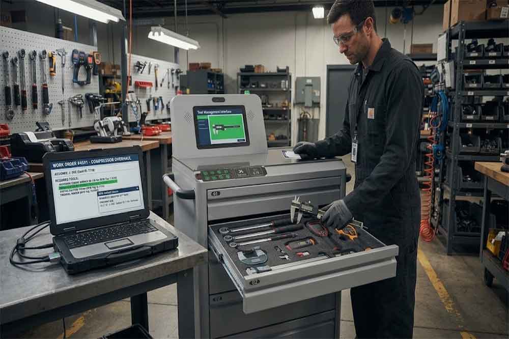 High-value RFID tools connected with maintenance work orders