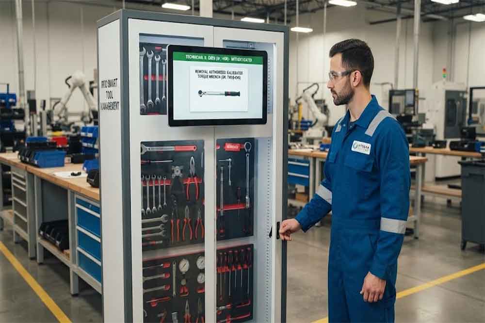 RFID Tool Cabinet Access Control: User Authentication and Tool Permissions 2 controlled RFID tool checkout with user authentication
