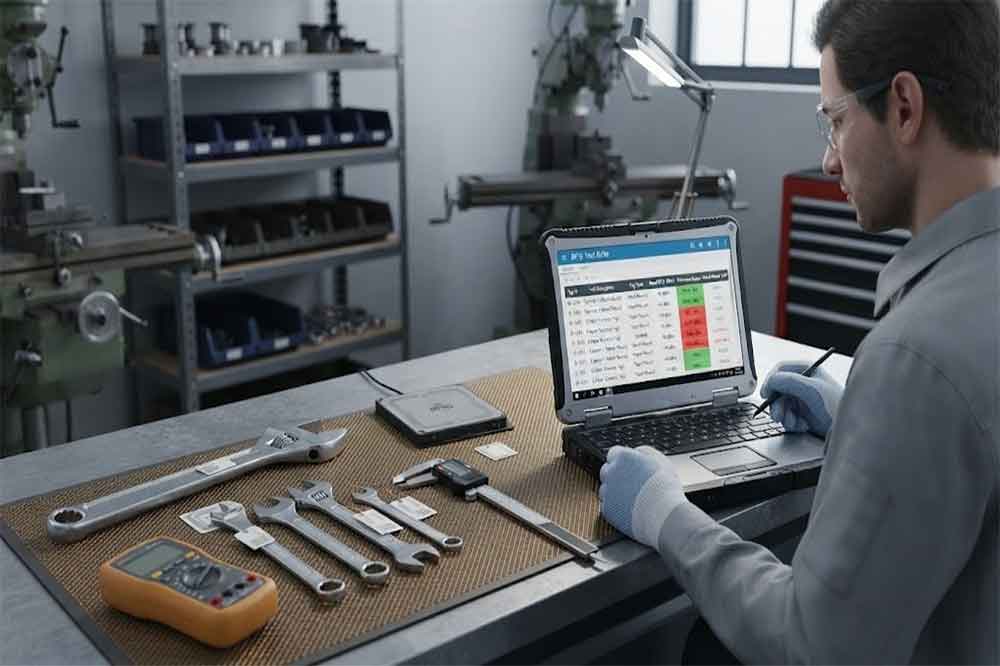 testing RFID tags on metal tools for inventory management