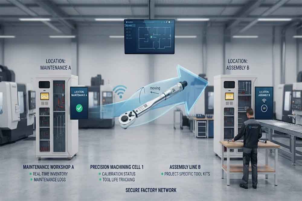 RFID tracking tools between different cabinet locations