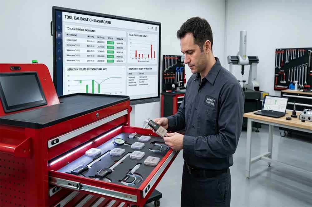 RFID system showing calibration status during tool replacement planning