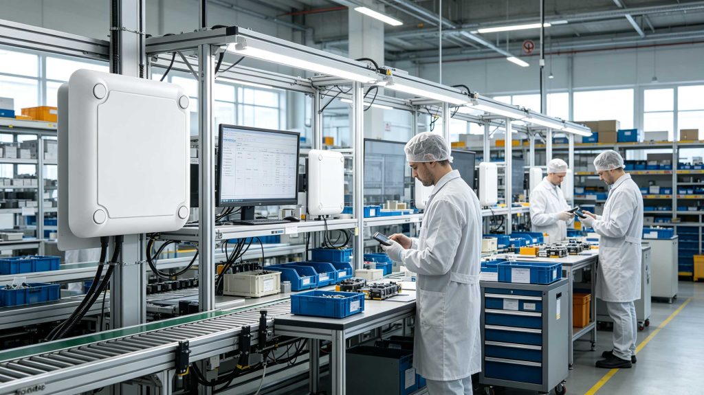 Industrial RFID system connecting production equipment and software platform