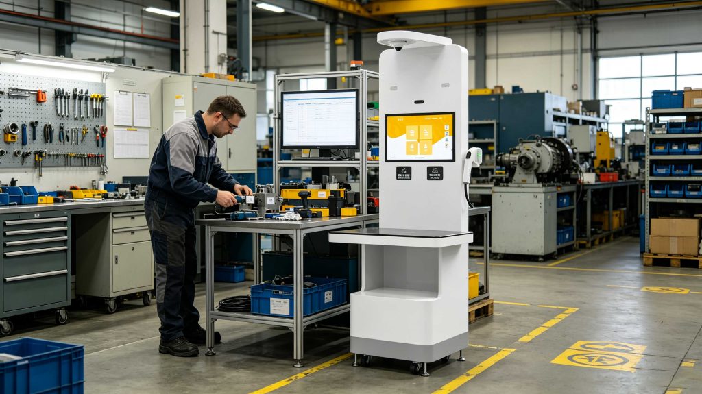 UHF RFID asset tracking system monitoring tagged tools in a European manufacturing facility