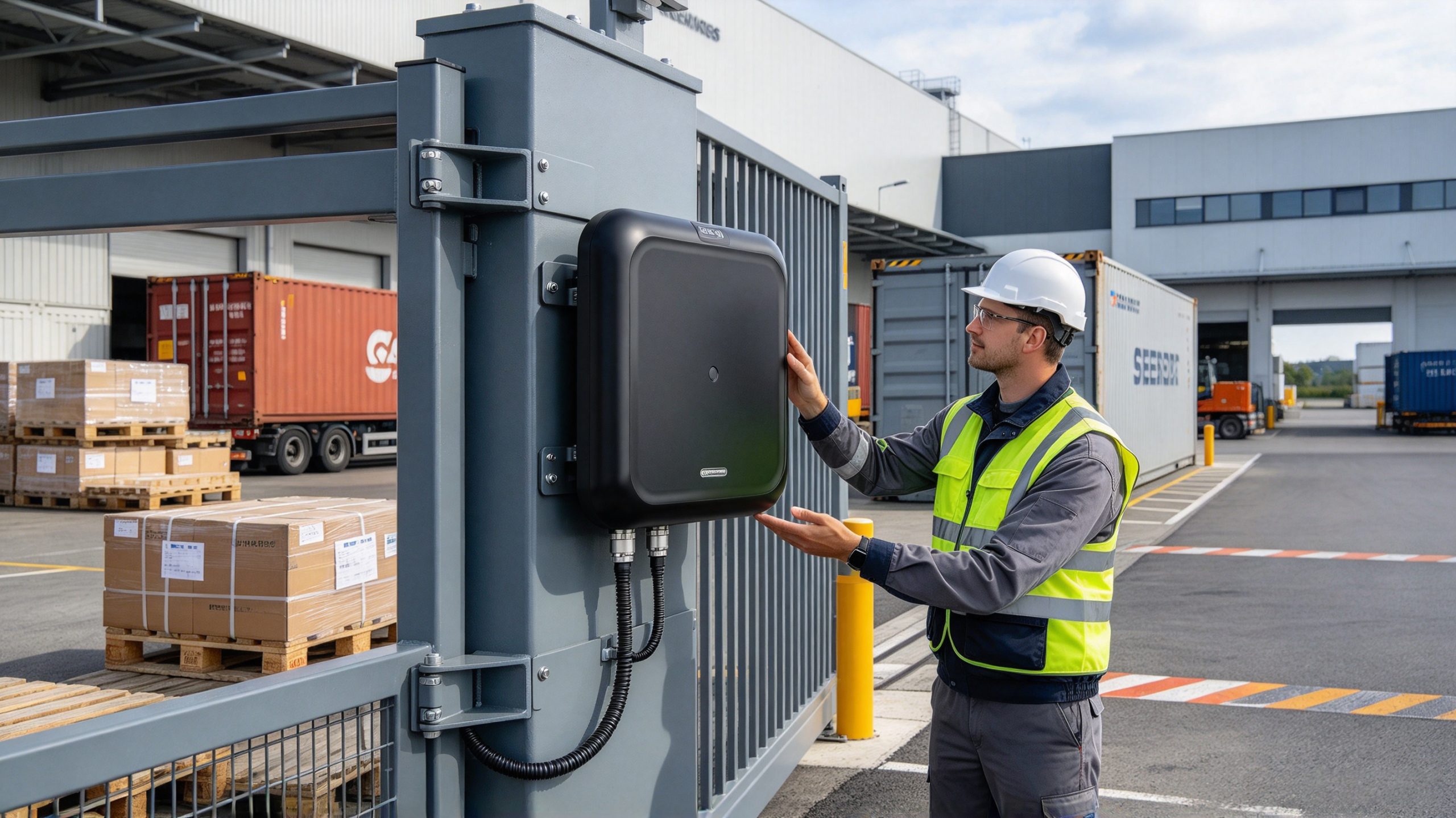 what is rfid solutions 2 Waterproof industrial UHF RFID reader installed outdoors for automatic equipment tracking.