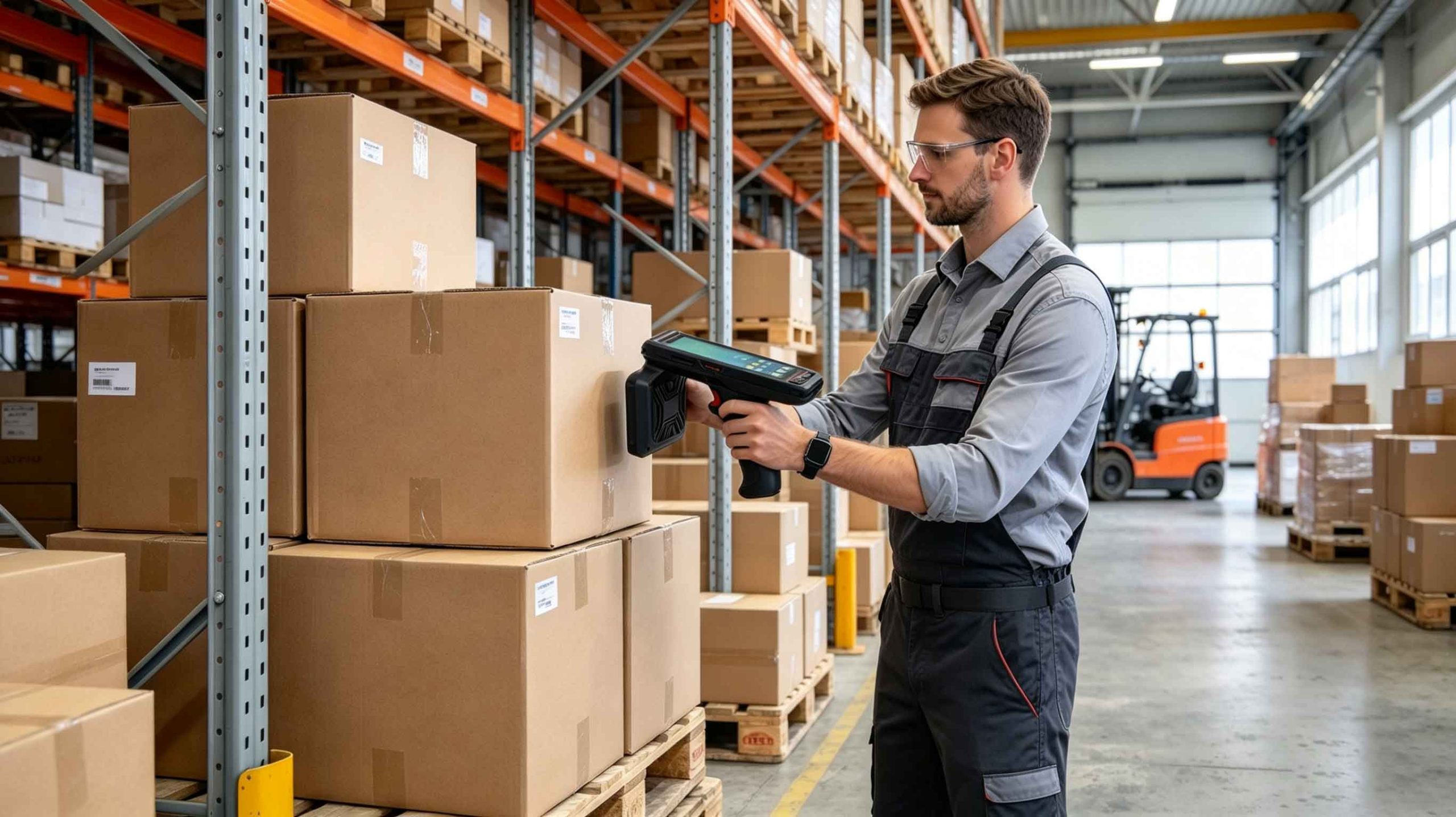 What Is Passive RFID? 1 Passive UHF RFID tags attached to cartons in a European warehouse